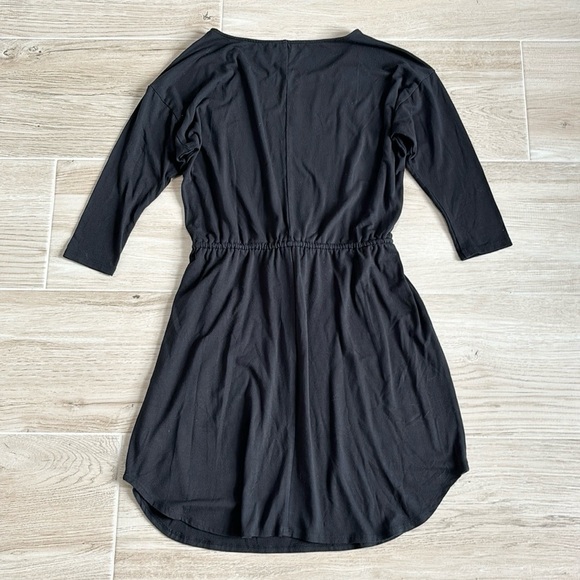 JustFab Dolman Drawstring Black Mini Dress - Picture 3 of 3